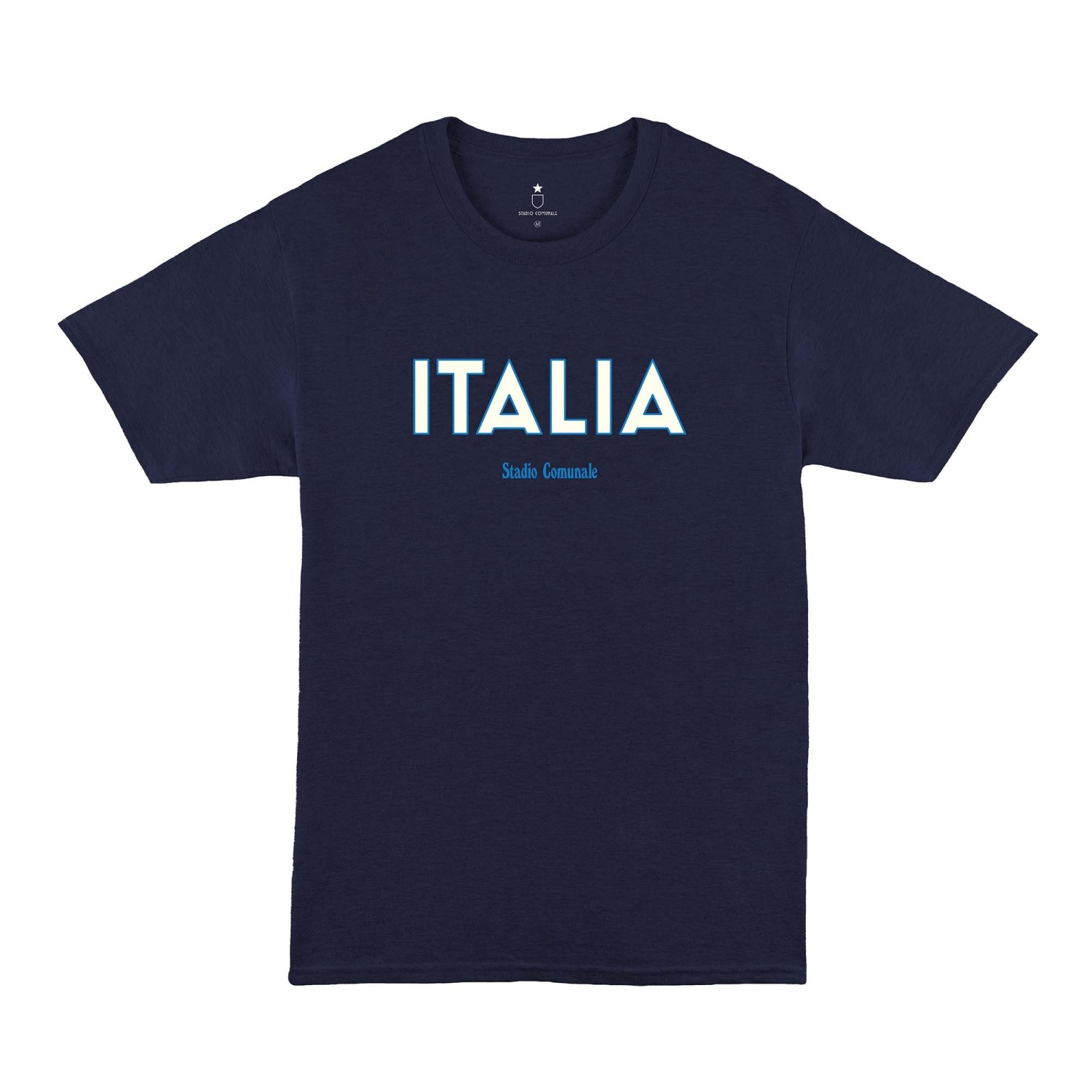T-shirt navy with Italia print, classic football shirt, vintage shirt