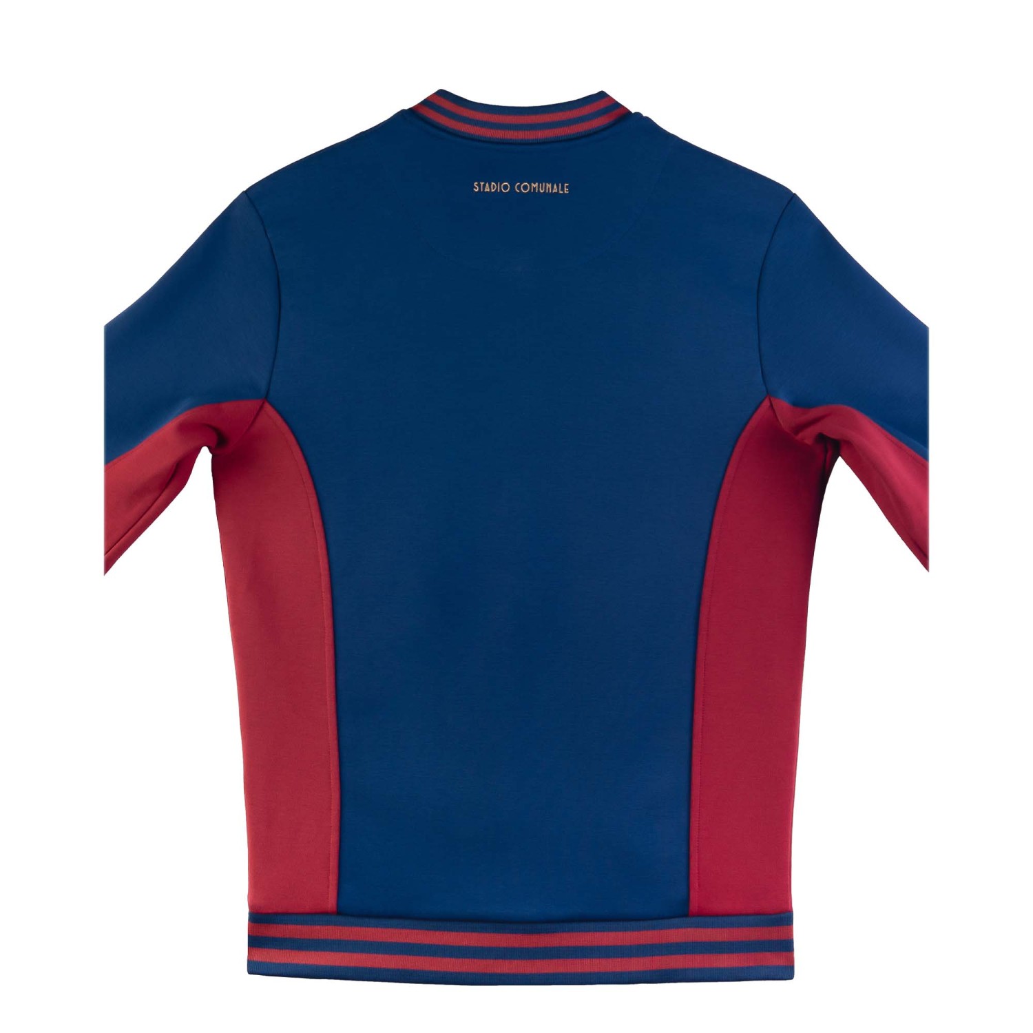 Back of Track jacket in dark blue and garnet for Les Blaugranes.