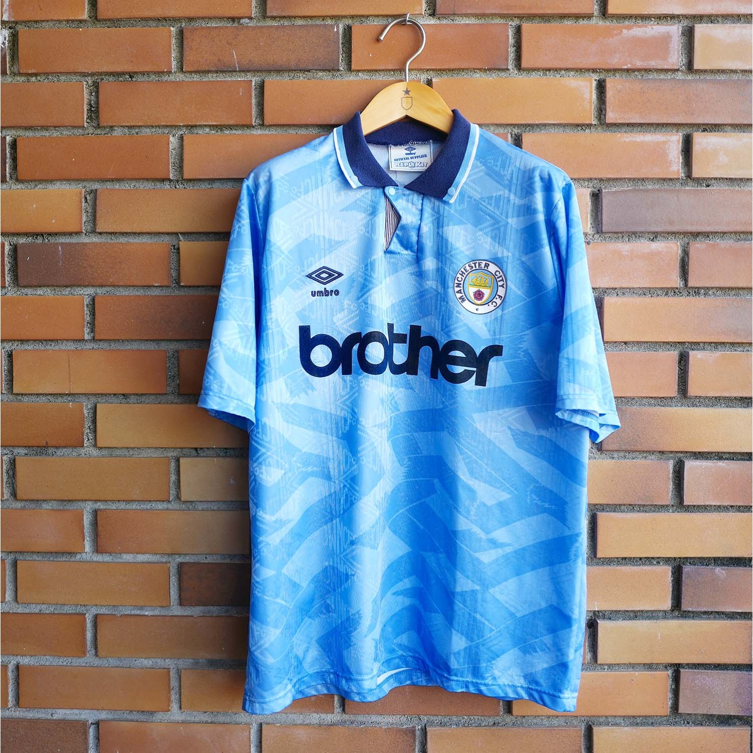 Manchester City 91/92 Home soccer Jersey