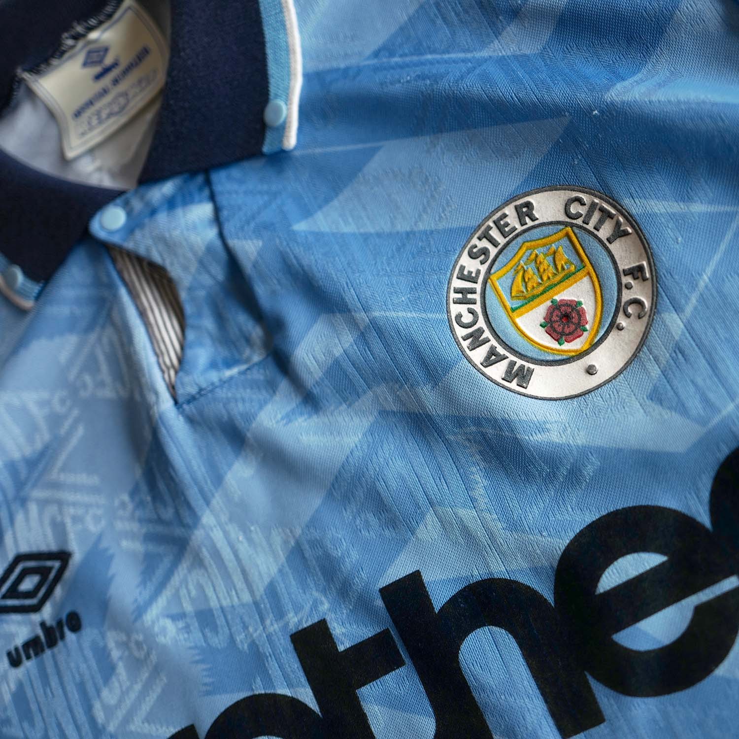 Manchester City 91/92 Home soccer Jersey