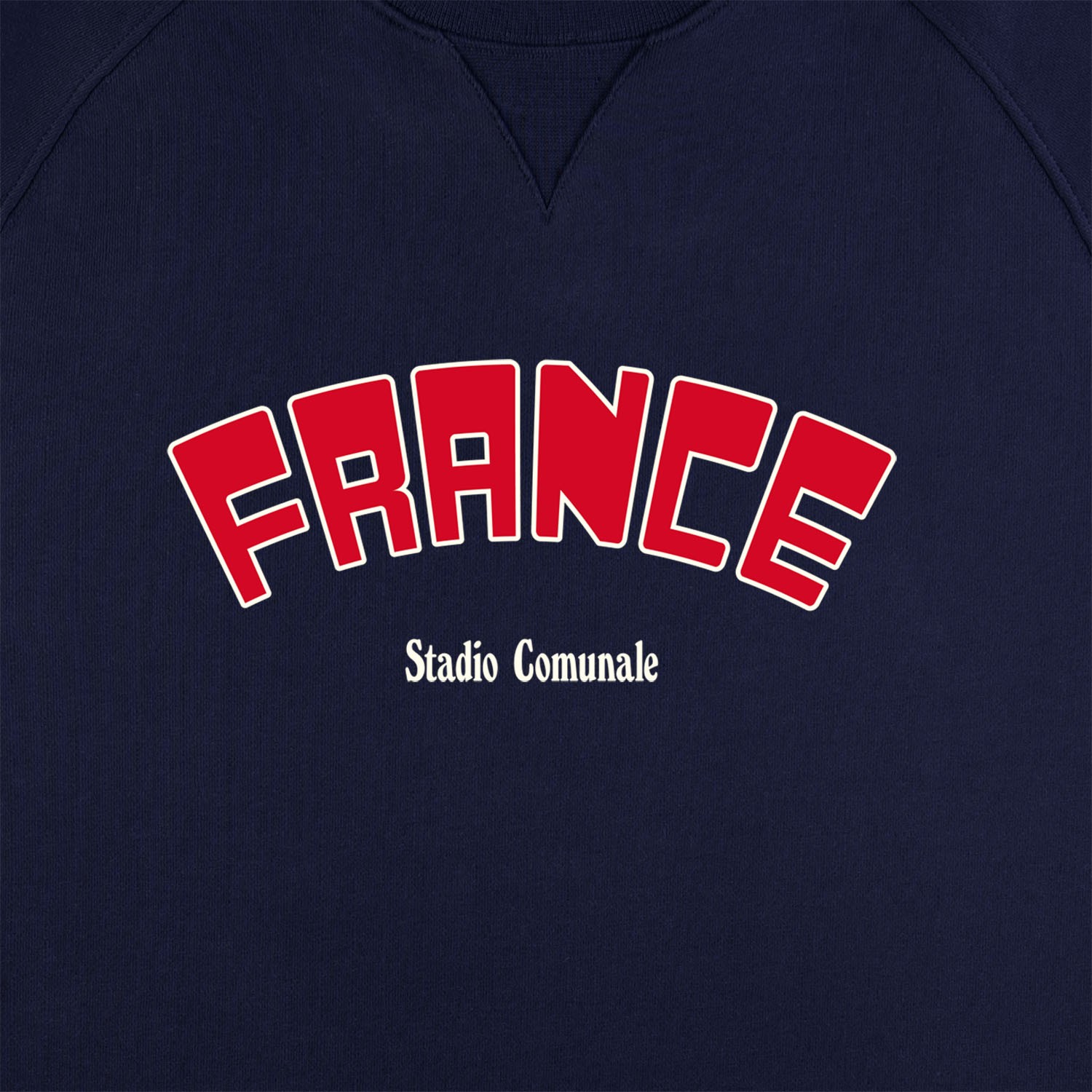 Sweatshirt France 72 in navy blue, white and red.