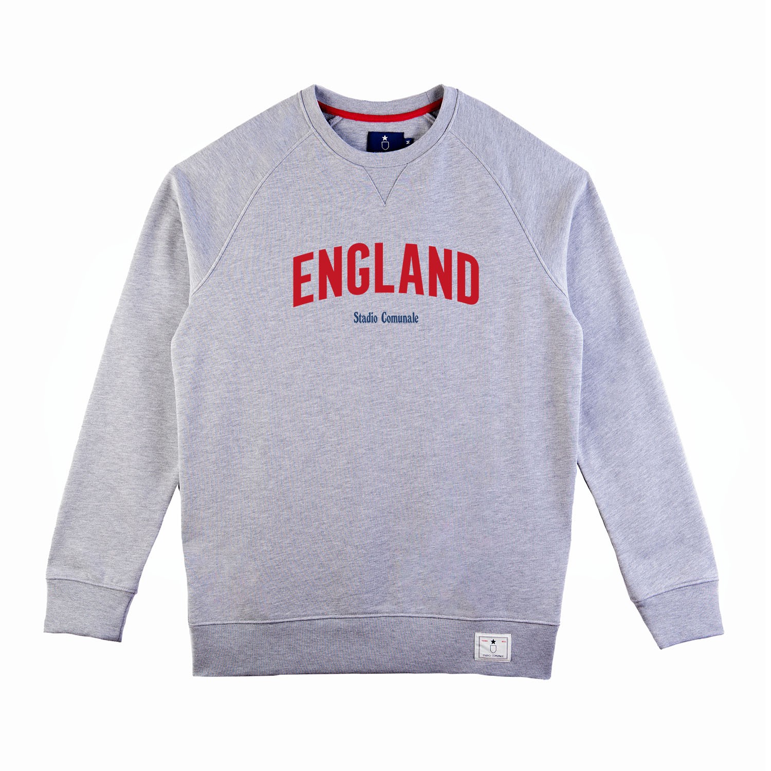 Sweatshirt England 82 in heather grey and red.