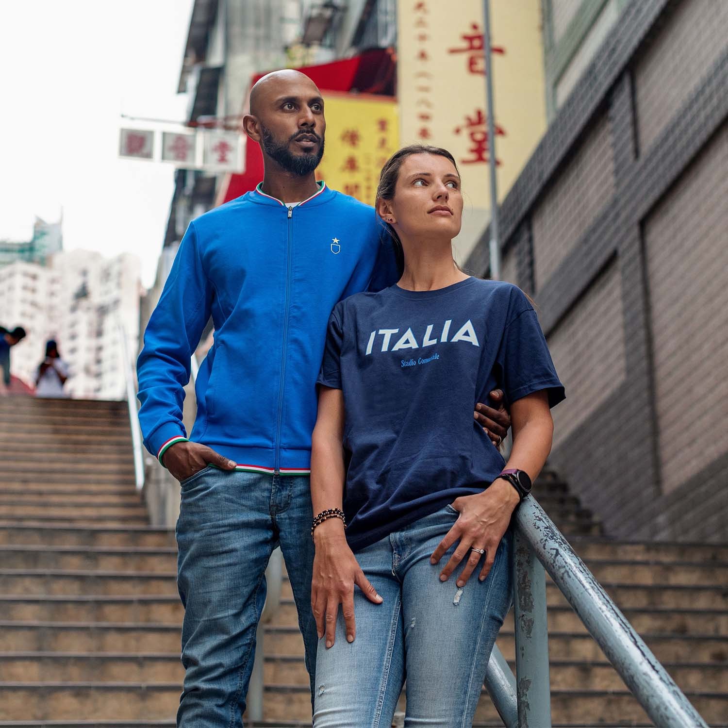 Italia football team jacket and t-shirt