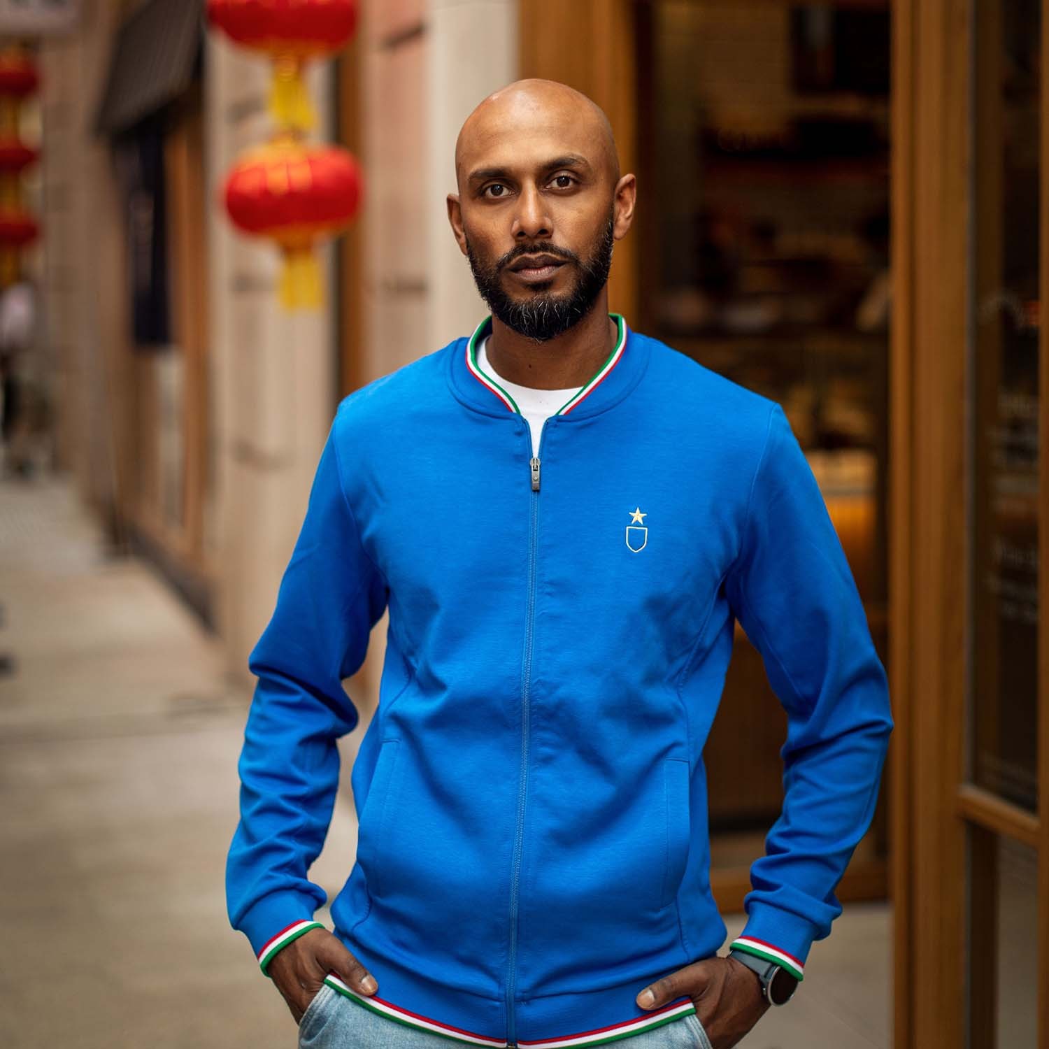 Slim fit track jacket, Italia soccer team